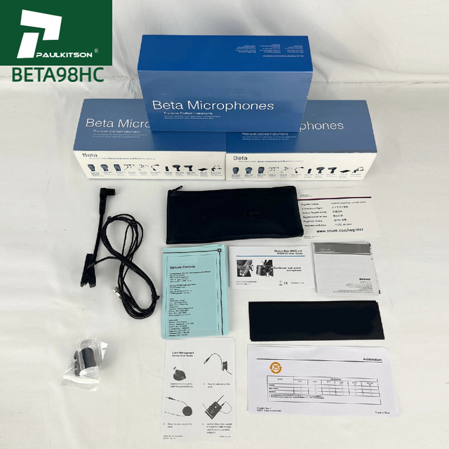 BETA98HC Clip-On Cardioid Condenser Microphone for Saxophone Brass and Woodwind Instruments Wired Stage Performance