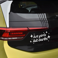 Autocollant de voiture « Hot Girls Hit Curbs », décalcomanies en vinyle amusantes, imperméables, pour fenêtre et pare-chocs, adaptées aux modèles BMW, Toyota, Honda
