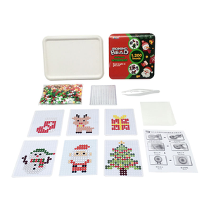 Divertente Kit Educativo per Bambini con 1200 Perline di Plastica da Stirare 5MM per Artigianato Natalizio Fai-da-Te - Product Image 6