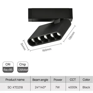 Dcon 마그네틱 트랙 조명 블랙 레일 라이트 Recessed 상업 Led 마그네틱 트랙 램프 TUYA Zigbee 알루미늄 220V/110V 현대
