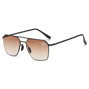 <span class=keywords><strong>Gafas</strong></span> de lectura bifocales delgadas para <span class=keywords><strong>hombre</strong></span>, <span class=keywords><strong>gafas</strong></span> de sol de doble puente a la moda + 100 + 400 lentes, <span class=keywords><strong>gafas</strong></span> antideslumbrantes para hipermetropía para lejos - Product Image 2