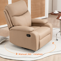 Directement de l'usine mode personnaliser PVC cuir décontracté rehausseur chaise berçante canapé simple fauteuil de canapé inclinable