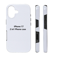 Casing Film Sublimasi 3D 2 in 1 Saiwei untuk iPhone 17 17Air 17Promax 16 15, Cetak Gambar Kustom dengan Heat Press, Pelindung Ponsel
