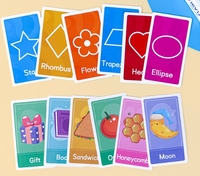 Fabricants d'apprentissage pour tout-petits Carte d'enseignement pour enfants Impression colorée Matériaux en papier écologiques Cartes flash en anglais pour les tout-petits