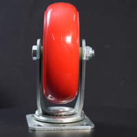 Roulettes industrielles à usage moyen avec plaque pivotante, roue en polyuréthane avec frein, roulement à billes, pour chariots et plateformes