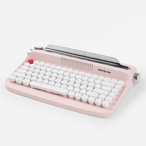 คีย์บอร์ดไร้สายบลูทูธ Actto Retro Round Key Cap สำหรับแท็บเล็ตพีซีและสำนักงาน ภาษาอังกฤษ ดีไซน์ทันสมัย ของขวัญแปลกใหม่ - Product Image 2