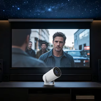 Mini projecteur LED intelligent portable HT88, résolution 2K Full HD, mise en miroir d'écran sans fil WiFi, cinéma maison