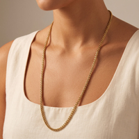 Collier en chaîne torsadée classique CLIORO, chaîne en corde tressée, hypoallergénique, résistant à l'eau, bijou de base pour tous les jours, cadeau