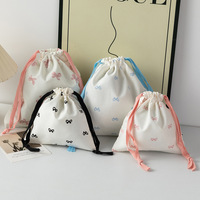Sac à main à cordon Mojo Sweet Bow, cadeau promotionnel, sac à main portable de luxe léger en toile, idéal pour chambre à coucher, pour filles.