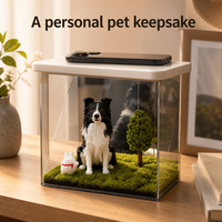 Boîte de présentation transparente en acrylique 3D pour projection holographique numérique de photos d'animaux de compagnie, souvenir commémoratif moderne, 165g, personnalisable, vente en gros