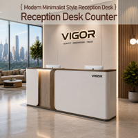 Comptoir de réception moderne de luxe en bois écologique sur mesure pour hall d'hôtel, bureau, spa et centre de bien-être