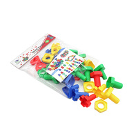HY Grands ensembles de blocs de construction en plastique avec vis et écrous pour l'éducation précoce STEM, 4-6 ans, pour la maternelle et le jeu sur bureau