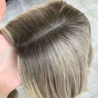 Peluca rubia ceniza balayage con ondas corporales, peluca sin pegamento ultra realista con nudos individuales, peluca de cabello humano para cubrir la pérdida de cabello en mujeres