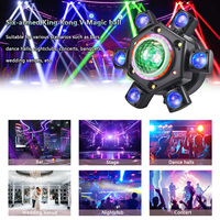 Haute luminosité 100W RGBW DJ lumière principale mobile 6 bras King Kong Magic Ball LED lumière de scène pour mariage Disco DJ équipement de fête