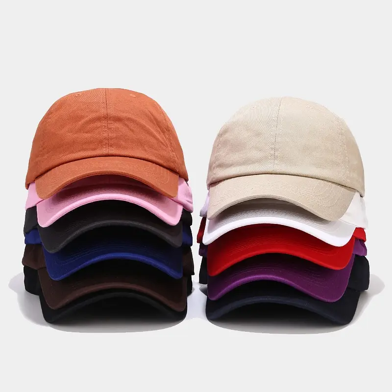 Wholesale 6 panel dad hats baseball cap hat blank sports wear outdoor cotton unisex hat facing cap for men