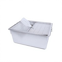 Cages de groupe pour souris de laboratoire, bacs d'élevage pour rats, cuves pour rongeurs, boîtes simples et solides en acier inoxydable et plastique, verrouillables, durables, pour usage en laboratoire