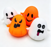 Boîte Mystère 8 cm Happy Hall – Poupée Fantôme d'Halloween en TPR, Jouet Squishy Anti-Stress à Presser, Fidget Créatif et Amusant, Cadeau Idéal pour l'Humeur
