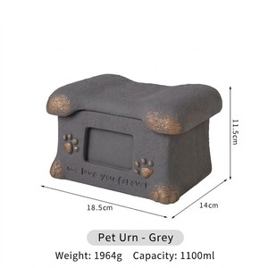 Pink Pet Urn Dog Cat Memorial Box Composite Cremation Keepsake Coffin Paw Print <b>Ash</b> Holder - Product Image 5