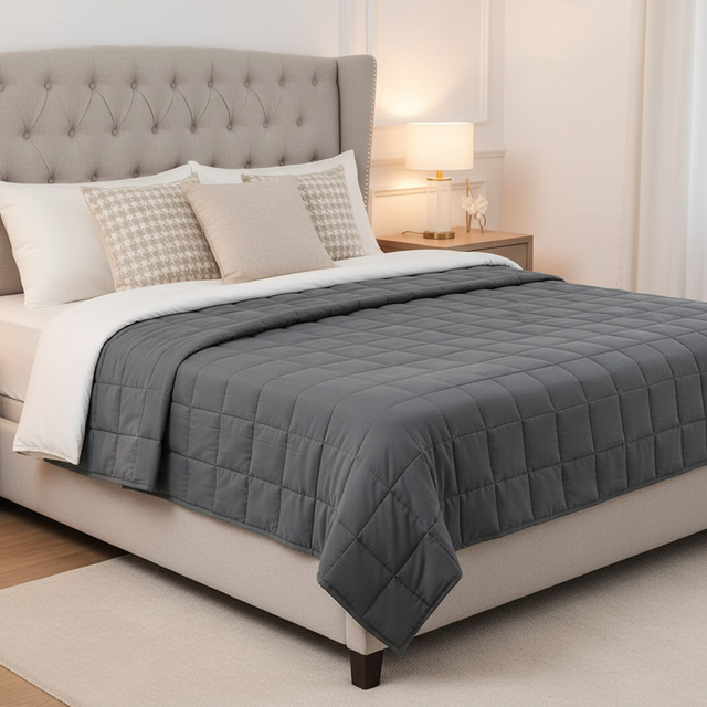 Weighted Blanket for Adults (20 Lbs, 60"x 80", Grey) Cooling Heavy Blanket for Sleeping Perfect for 190-210 Lbs, Queen Size