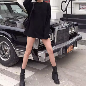 Felpe bianche a manica <span class=keywords><strong>lunga</strong></span> di design di alta qualità nuova per le signore logo personalizzato cotone girocollo oversize <span class=keywords><strong>felpa</strong></span> da donna - Product Image 3