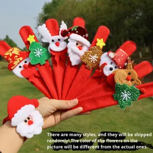 High Quality <b>Christmas</b> Cartoon Plush Luminous Slap Ring Bracelet for Babies 0-24 Months <b>Children's</b> <b>Gift</b> - Product Image 6