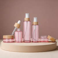 Atomiseur de parfum de haute qualité avec bouchons en bambou, flacons de parfum vides en verre rectangulaires de 50 ml, flacon de lotion pour la maison, le bureau et les voyages