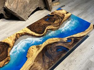 Mesa de Comedor de Resina con Cubierta de Madera Sólida 100% Natural COMMIT, Precio Económico y Razonable para Proveedores de Muebles de Madera - Product Image 4