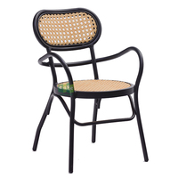 (E2016 + E9913R) Ensembles de bistrot en rotin d'extérieur pour jardin, 1 table et 2 chaises pour café et restaurant