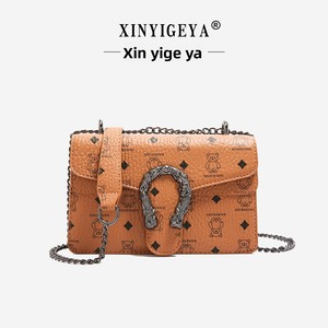 Vintage Wine Red <b>Small</b> Square Chain Women Crossbody Shoulder Bag Famous Logo Luxury Designer Daily <b>Handbag</b> - Product Image 6