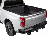 Cubierta de lona enrollable retráctil de cuero suave e impermeable con bloqueo manual para camionetas Ford F150 y GMC Sierra 1500 4x4