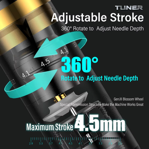 Wireless Tattoo <b>Machine</b> Dot Mode 2 Batteries 2.5-4.5mm Adjustable Stroke <b>Rotary</b> RCA Body Art PMU Pen - Product Image 3