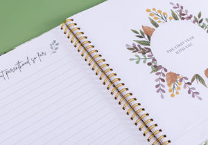 Livre de souvenirs pour bébé, journal de jalons de développement, couverture rigide, spirale, carton, unisexe, pour nouveau-né, cadeau spécial pour la croissance du bébé - Product Image 4