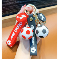 Simulation Football Keytag Mini Soccer Ball Keyfob Sports Stress Ball Keyholder Pendentifs pour Sports Football Party Favors