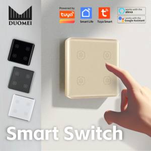 สวิตช์ไฟแบบสัมผัส Zigbee สำหรับพื้นผิวโค้งอะลูมิเนียมและกระจก 1/2/3/4 ปุ่ม รองรับสมาร์ทโฮม Google Alexa - Product Image 5