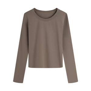 Manufacturer Skin Friendly Soft <strong>Women's</strong> Cotton <strong>T</strong>-<strong>shirts</strong> <strong>Stretch</strong> Spandex Regular Crop Plain Baby Tee Yoga Outdoor <strong>t</strong> <strong>Shirt</strong> <strong>Women</strong> - Product Image 6