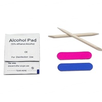 Kit de Limas de Uñas de Doble Esponja Más Vendido, Grano 100/180 para Uñas Postizas