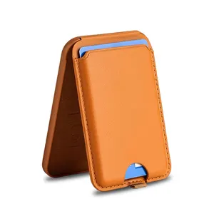 Mherder Custom sublimazione in bianco in pelle Business portafoglio sottile in pelle Pu porta carta magnetica di credito per Iphone