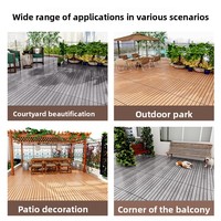 Revêtement de sol WPC pour extérieur, à emboîter, imperméable, ignifuge, anticorrosion, antidérapant, résistant à l'usure, pour rénovation de balcon