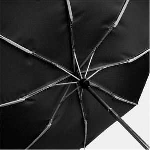 Parapluie pliant classique noir entièrement automatique en pongee avec impression de logo UV, idéal pour les cadeaux d'affaires pour adultes - Grande marque - Product Image 2