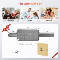 Arrêt automatique 6 réglages de chaleur Alimenté par USB Coussin chauffant pour le dos écologique avec sangle pour la taille Cadeau de soulagement de la fatigue portable