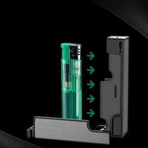 20Pcs Sang Trọng Xách Tay Kim Loại Tự Động Thuốc Lá Trường Hợp Với Nhẹ Hơn Thiết Kế Vuông Cho Thuốc Lá Lưu Trữ Mà Không Có Một Nhẹ Hơn - Product Image 4