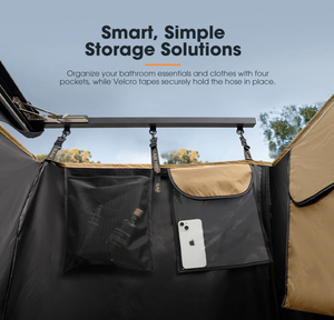Salle de bain privée dissimulée pour tente de toit, peut servir de toilettes, idéale pour le camping en voiture, camion, SUV <span class=keywords><strong>et</strong></span> fourgonnette - Product Image 3