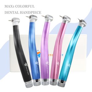 Kleurrijke Tandheelkundige Handstuk Hoge Snelheid Max1 Drukknop Tandheelkundige Luchtturbine Anti-Zuiging Handstuk Enkele Water Spray 2/4 Gaten - Product Image 1