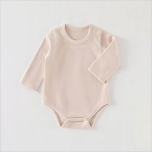 Combinaisons pour bébé à boutons-pression personnalisées d'un côté, vêtements 100% coton, blanc uni, tricot à manches courtes, body pour bébé garçon et fille, OEM ODM - Product Image 6