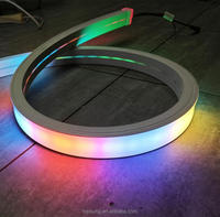 5 mètres de bande LED intelligente en silicone 40mm de largeur 5050 pixels RVB linéaire Led Neon Solutions d'éclairage pour galerie d'art