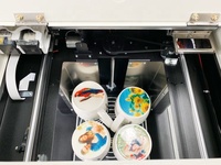 Imprimante portable automatique 3D pour cartes de café à 4 tasses, machine à jet d'encre comestible couleur intégrale marron avec résolution 600 dpi, en vente en Chine