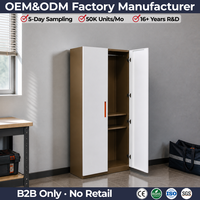 Armoire à documents en acier moderne, réglable, verrouillable, gain de place, avec deux portes, pour la maison, le bureau, l'entrepôt, l'atelier, l'extérieur