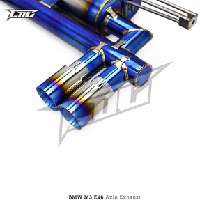 Silenciador de <span class=keywords><strong>escape</strong></span> de coche de <span class=keywords><strong>escape</strong></span> de eje de alta calidad Boska para <span class=keywords><strong>BMW</strong></span> M3 <span class=keywords><strong>E46</strong></span> L6 3.2L 2004-2006 sistema de <span class=keywords><strong>escape</strong></span> de carreras azul titanio - Product Image 6