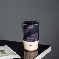 Gobelet de voyage de luxe PINKAH personnalisé, 12 oz, en acier inoxydable à double paroi, design classique, avec couvercle, pour les déplacements, rentrée scolaire