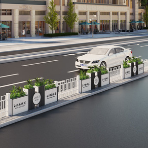 Chinese Style LED Flower Boxes With <b>Illuminated</b> Lettering For Municipal Road Landscaping Outdoor Use - Product Image 1